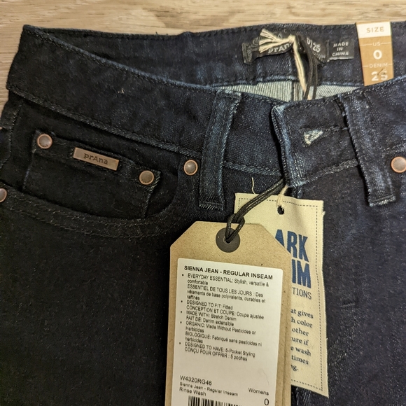 NWT, Prana deep-dyed skinny jeans, 25x31, $150 - Picture 10 of 10